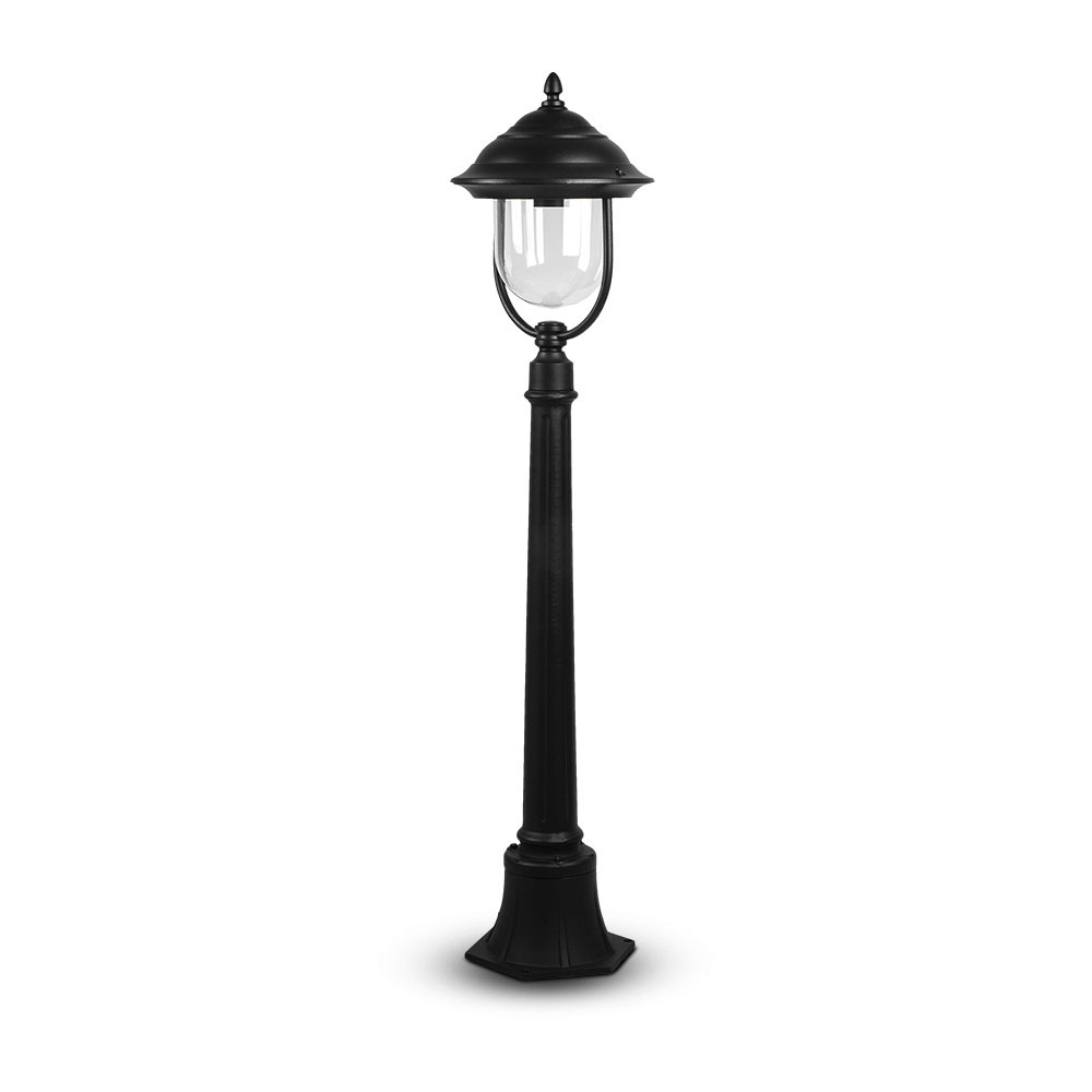 VT-851 E27 POLE LAMP WITH CLEAR COVER-BLACK
