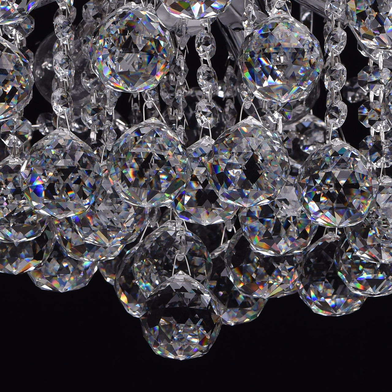 Kristall Kronleuchter "Diamond" Chrome - 6 Flammig - 5 Jahre Garantie