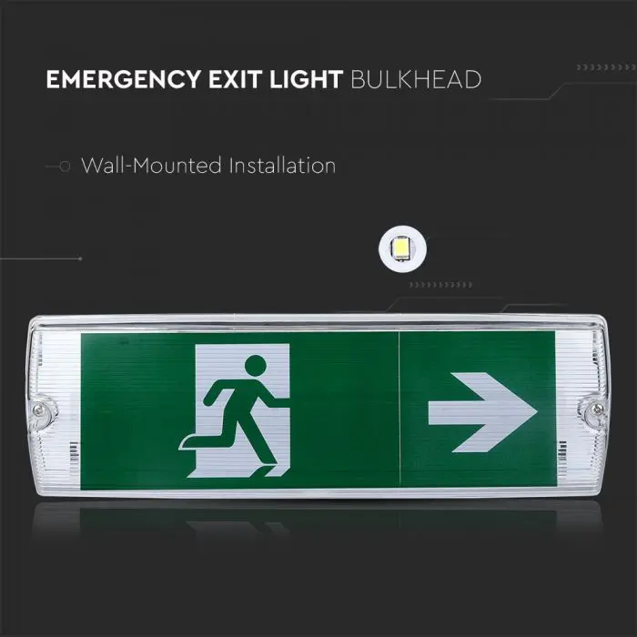 VT-524-S 4W EMERGENCY EXIT LIGHT WITH SAMSUNG LED 6000K