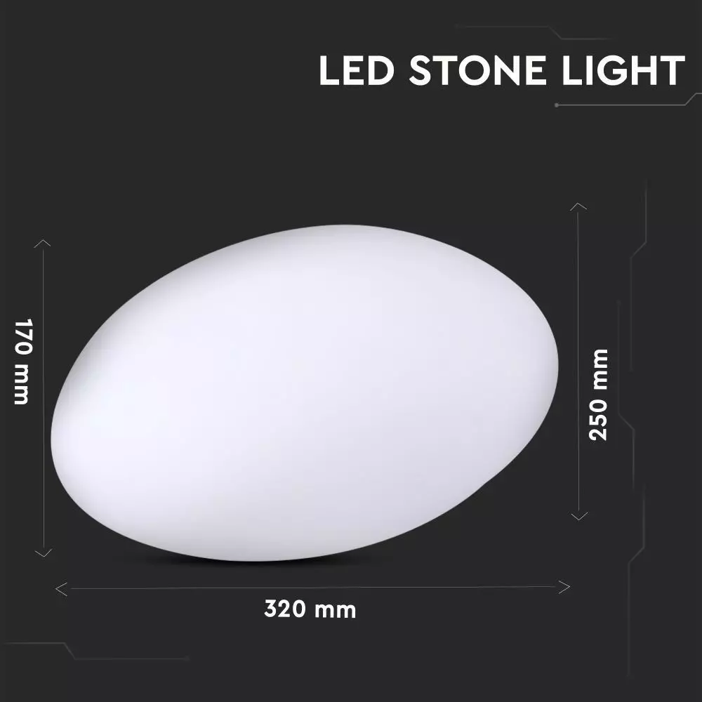 VT-7804 LED STONE LIGHT WITH RGB D:33X25X17CM