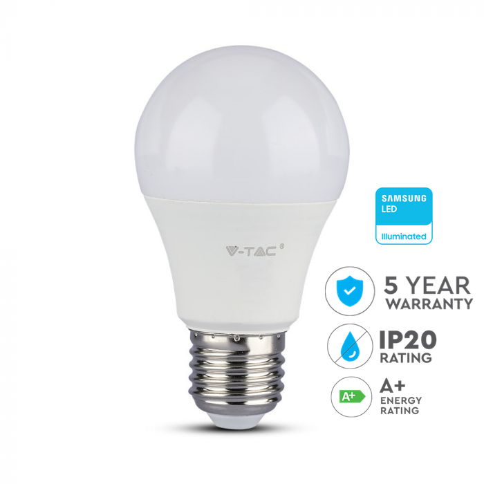 LED Leuchtmittel/Glühbirne Samsung Chip E27 A60 9,00 Watt Kunststoff 3000 k EEK: F 