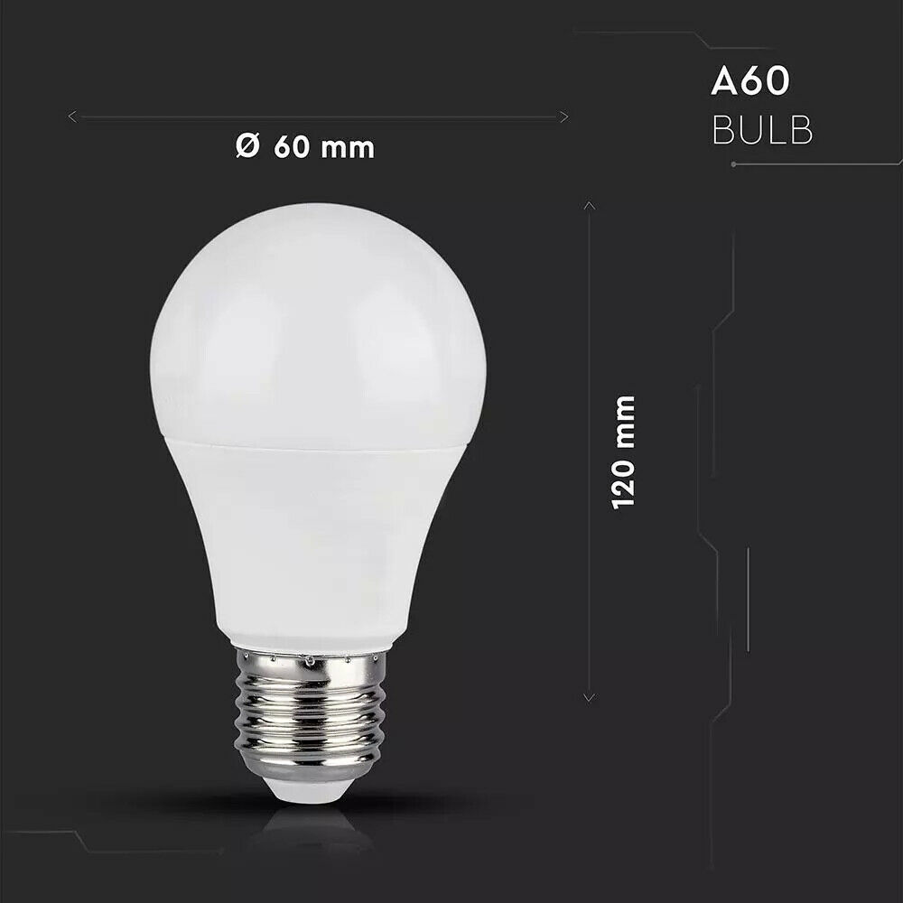 Smart LED Leuchtmittel/Glühbirne WiFi Samsung Chip E27 A60 10 Watt Kunststoff 3000 k RGB CCT dimmbar mit ALEXA und Google Assistant kompatibel EEK: F 