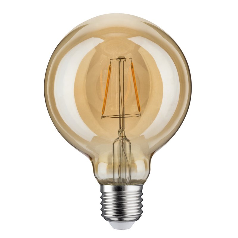Vintage LED Leuchtmittel/Glühbirne Goldlicht E27 Filament, G 95 , 6,5 Watt, Glas, 1700 k EEK: F 