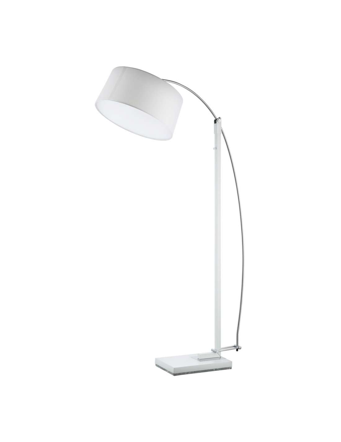 chrome+weiß/Lampenschirm aus Metallmarmor 3*60W E27 L(min)-81cm / L(max)-198cm. 